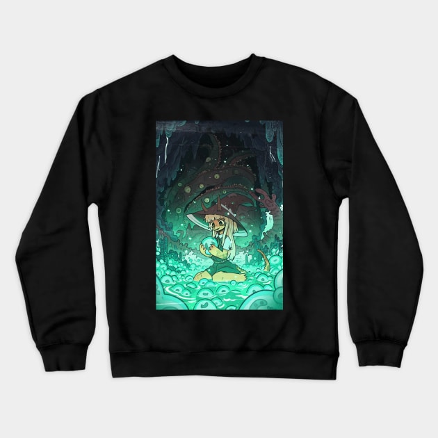 Monster cave Crewneck Sweatshirt by carlesdalmau